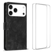 [2Pcs] WANLONFENG iPhone 17 Pro Plånboksfodral MTL Series