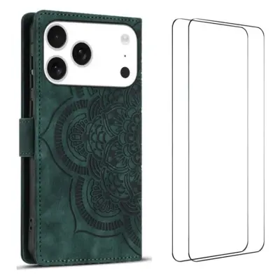 [2Pcs] WANLONFENG iPhone 17 Pro Plånboksfodral MTL Series
