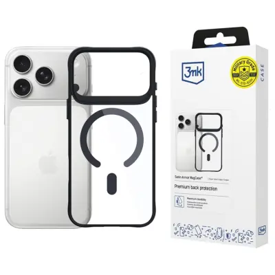 3MK iPhone 17 Pro Mobilskal MagSafe Satin Armor - Transparent