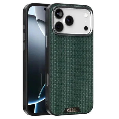 ABEEL iPhone 17 Pro Skal MagSafe Texturerad Grön