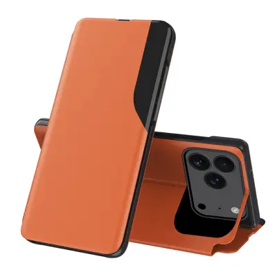 Amorus Mobilskal till iPhone 17 Pro Folio Flip Stativ - Orange
