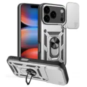 AMORUS iPhone 17 Pro Mobilskal Kameralinsreglage - Silver