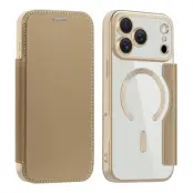 AMORUS iPhone 17 Pro Plånboksfodral MagSafe RFID (Guld)