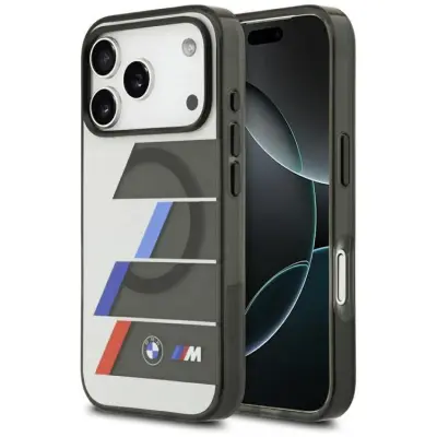 BMW Mobilskal till iPhone 17 Pro MagSafe Metal Tricolor Lines - Anthracite