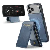 FIERRE SHANN 025 Fodral för iPhone 17 Pro KonstLäder - Blå