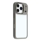 FULEXIN iPhone 17 Pro Mobilskal Crystal Clear + TPU - Titangrå