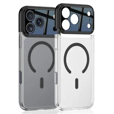GKK iPhone 17 Pro Mobilskal MagSafe Translucent PC (Svart)