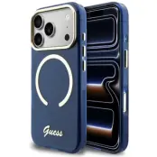 Guess IML Script Metal MagSafe Case (iPhone 17 Pro) - Rosa