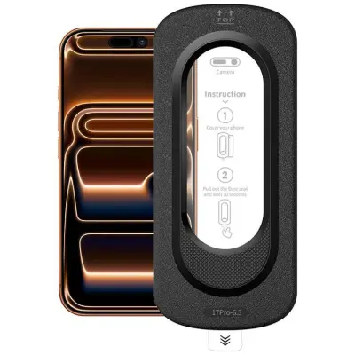 Härdat glas Skärmskydd För Apple iPhone 17 Pro med Installationsverktyg