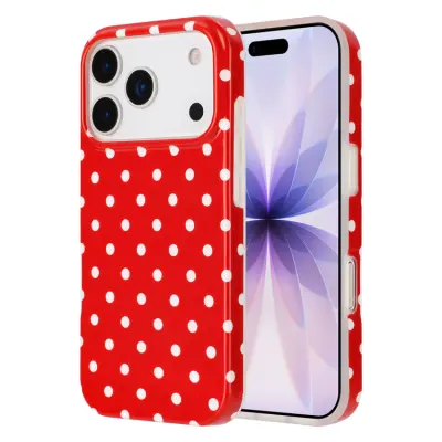 Mobilskal till iPhone 17 Pro Dot Design Imd Tpu (Röd)