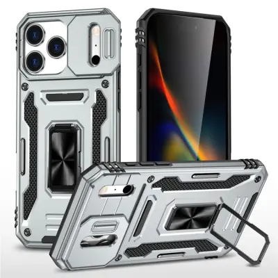 Mobilskal till iPhone 17 Pro Kickstand Lens Lid - Grå