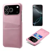 Mobilskal till iPhone 17 Pro Korthållare Dual - Roséguld