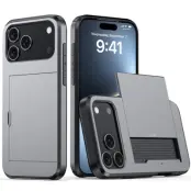 iPhone 17 Pro Mobilskal korthållare - Grå
