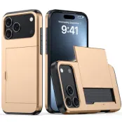 iPhone 17 Pro Mobilskal korthållare - Guld