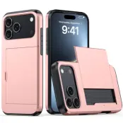 iPhone 17 Pro Mobilskal korthållare - Roséguld