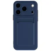 iPhone 17 Pro Mobilskal Korthållare TPU - Mörkblå