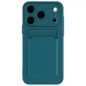 iPhone 17 Pro Mobilskal Korthållare TPU - Svartgrön