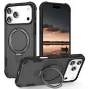 iPhone 17 Pro Mobilskal MagSafe Kickstand Shockproof - Svart