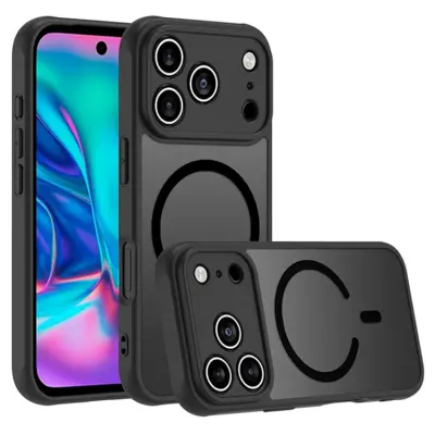 iPhone 17 Pro Mobilskal MagSafe Matte Skin-Touch - Svart