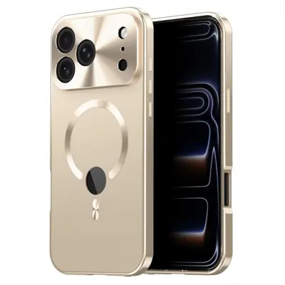 iPhone 17 Pro Mobilskal MagSafe med Skärmskydd - Guld