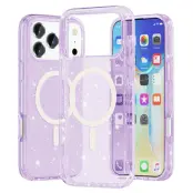 iPhone 17 Pro Mobilskal MagSafe Puderglitter - Lila