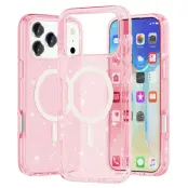 iPhone 17 Pro Mobilskal MagSafe Puderglitter - Rosa