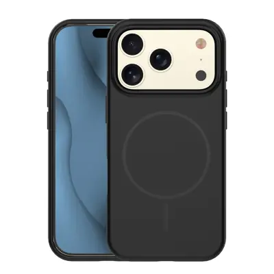 iPhone 17 Pro Mobilskal MagSafe Silikon Thin (Svart)