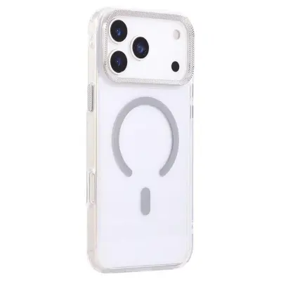 Mobilskal till iPhone 17 Pro MagSafe Texture Frame - Grå