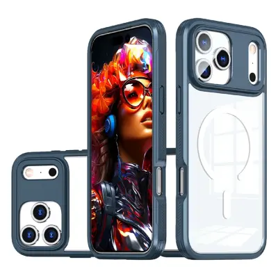 Mobilskal till iPhone 17 Pro MagSafe TPU + PC Clear - Blå