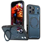 iPhone 17 Pro Mobilskal MagSafe TPU+PC Kickstand - Blå