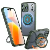 iPhone 17 Pro Mobilskal MagSafe TPU+PC Kickstand - Grön