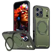 iPhone 17 Pro Mobilskal MagSafe TPU+PC Kickstand - Olivgrön