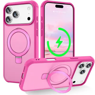 Mobilskal till iPhone 17 Pro MagSafe TPU+PC Kickstand - Rose