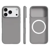 iPhone 17 Pro Mobilskal MagSafe Ultra Thin Silicone - Grå