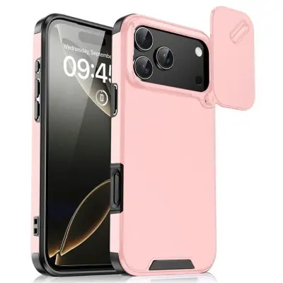 Mobilskal till iPhone 17 Pro Slide Kamera - Rosa