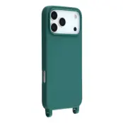 iPhone 17 Pro Mobilskal TPU med Hål för Rem - Mörkgrön