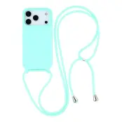 iPhone 17 Pro Mobilskal TPU Shockproof med Lanyard - Mintgrön