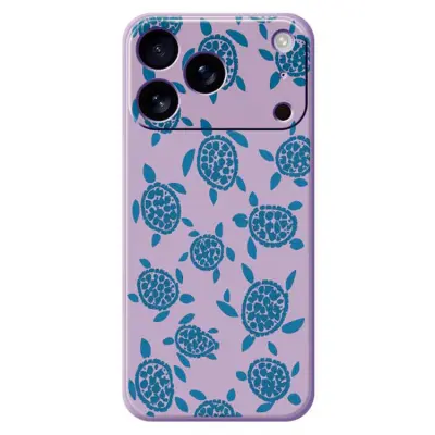 iPhone 17 Pro Mobilskal Turtle Pattern Straight Edge - Lila