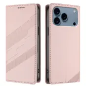 iPhone 17 Pro Plånboksfodral Punk Style Imprinted - Rosa