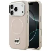 Karl Lagerfeld iPhone 17 Pro Mobilskal MagSafe Choupette Pin - Rosa