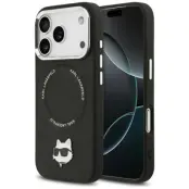 Karl Lagerfeld iPhone 17 Pro Mobilskal MagSafe Choupette Pin - Svart