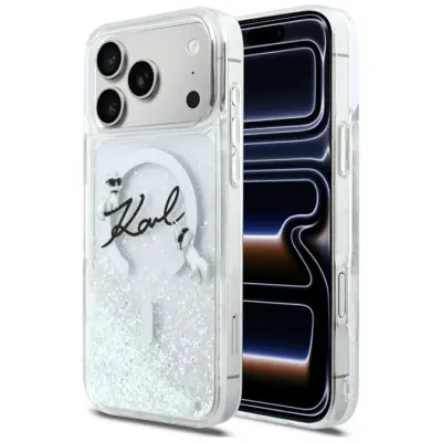 Karl Lagerfeld iPhone 17 Pro Mobilskal Magsafe Liquid Glitter