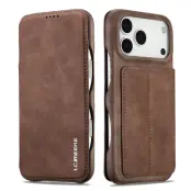 LC.IMEEKE iPhone 17 Pro Mobilfodral Korthållare Stativ - Coffee