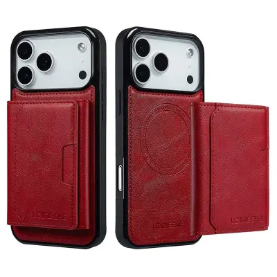 LC.IMEEKE L5 iPhone 17 Pro Fodral KonstLäder - Röd
