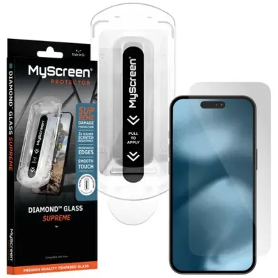 MyScreen Härdat Glas Skärmskydd iPhone 17 Pro Supreme - Clear