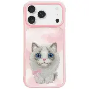 Nimmy iPhone 17 Pro Mobilskal Big Eyed Pet 2.0 Cat - Rosa