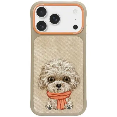 Nimmy iPhone 17 Pro Mobilskal Big Eyed Pet 2.0 Dog - Beige