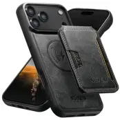 SUTENI iPhone 17 Pro Mobilskal MagSafe Cowhide M3 - Svart