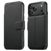 SUTENI iPhone 17 Pro Plånboksfodral Detachable Q-05 - Svart