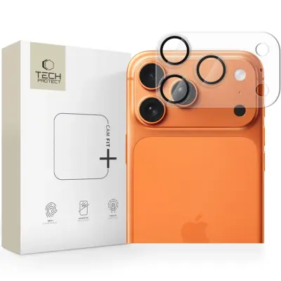 Tech-Protect iPhone 17 Pro Kameralinsskydd Hybridglas Camfull Fit Plus - Clear